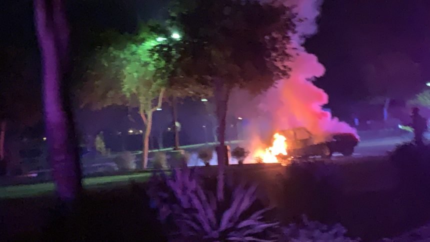Car fire at Yuma Valley Park