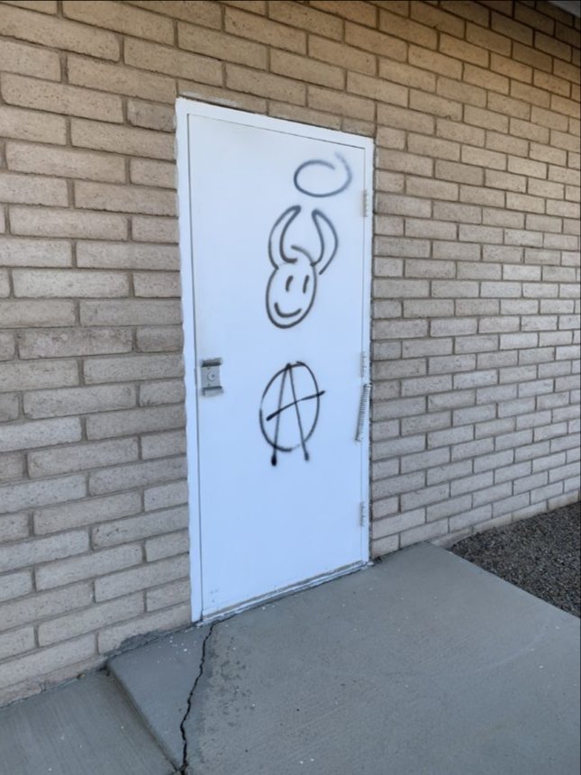 Yuma Christian Academy vandalized with satanic graffiti