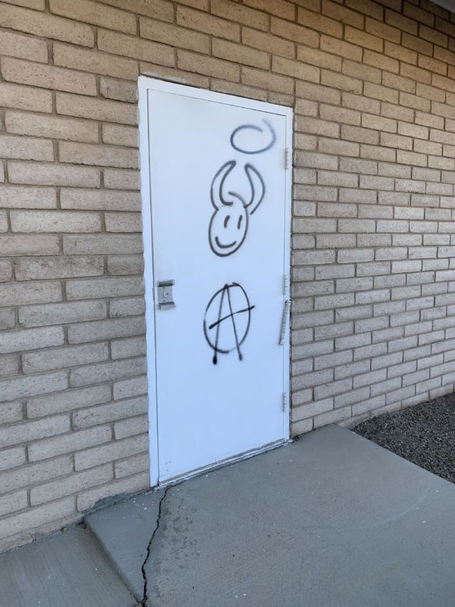 Yuma Christian Academy vandalized with satanic graffiti