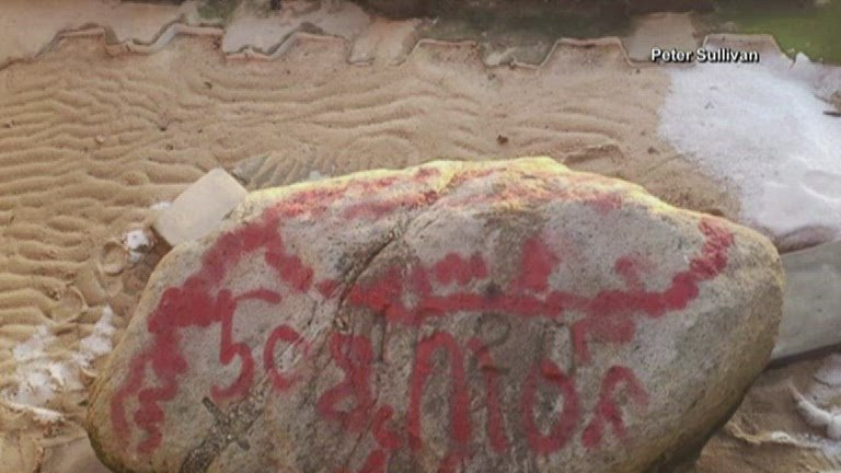 Plymouth Rock Vandalism