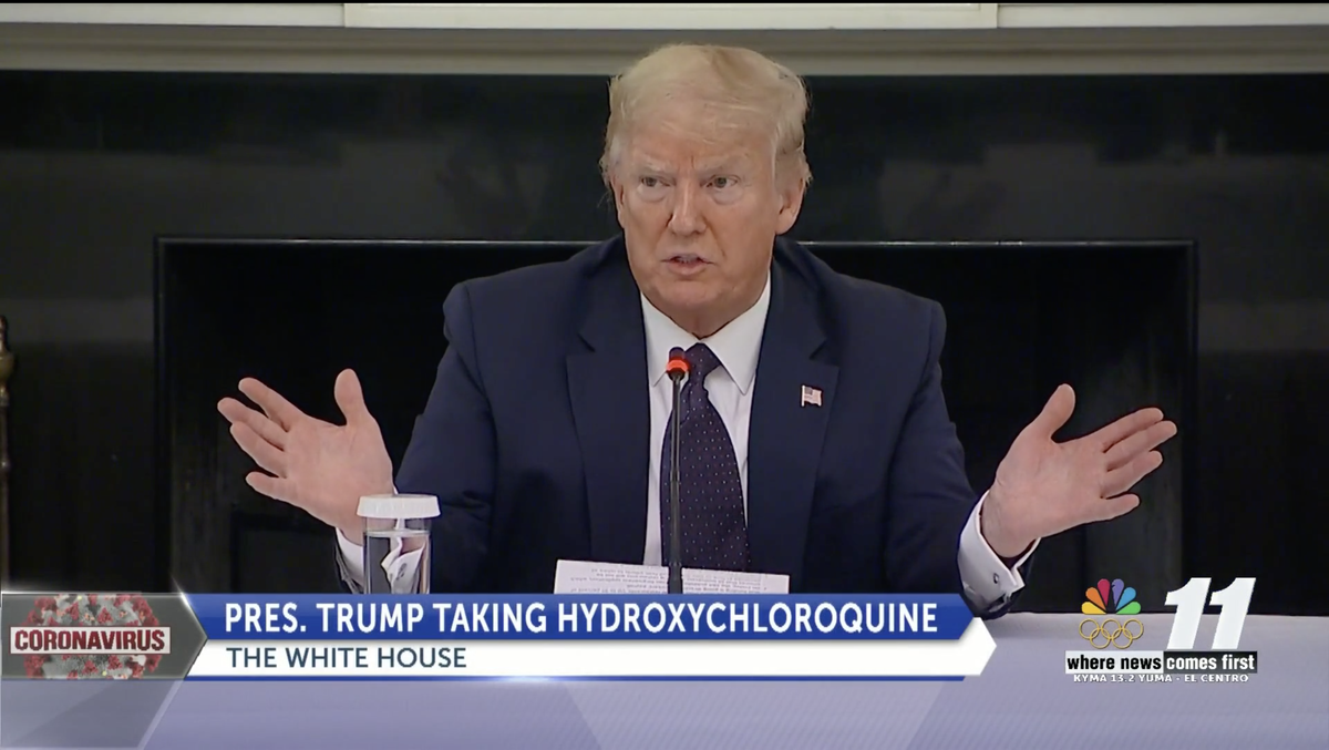 President Donald Trump Says He Is Taking Hydroxychloroquine - KYMA