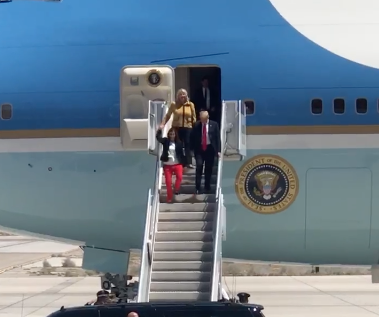 President Trump arrives in Yuma