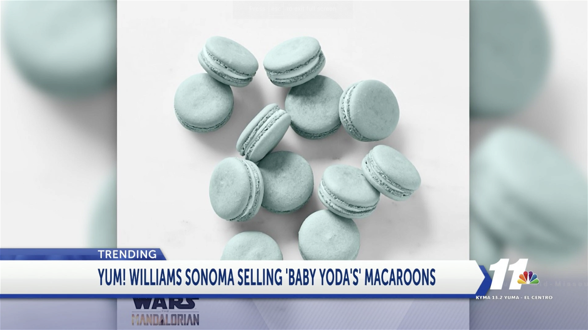 Williams Sonoma blue macarons let you satisfy your Baby Yoda cravings - KYMA