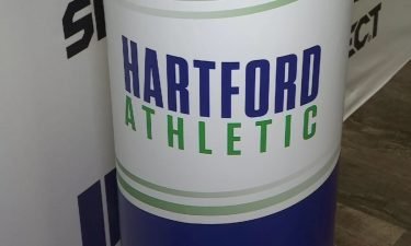 Saturday's Hartford Athletic game has been postponed. Team officials made the announcement Saturday afternoon.