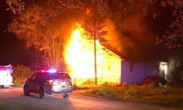A man was rescued from a burning home in Washington Park