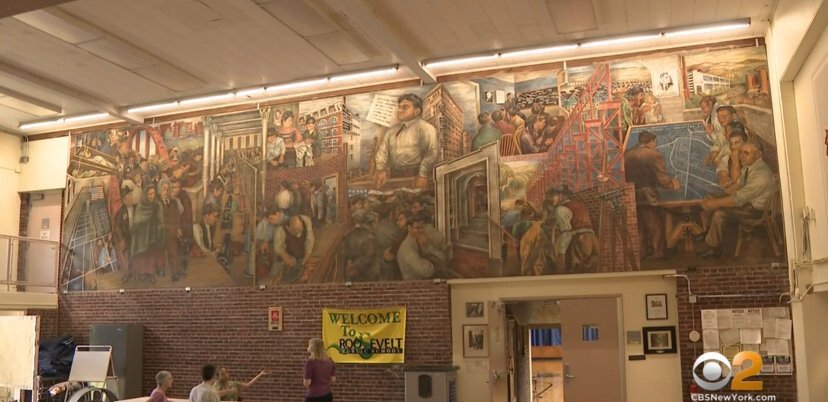 <i>WCBS</i><br/>This historic 40-foot long mural
