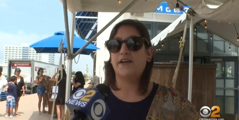 <i>WCBS</i><br/>Kayla Casale said a beach party got so out of control she had to lock the doors of the restaurant she manages and cancel some reservations.