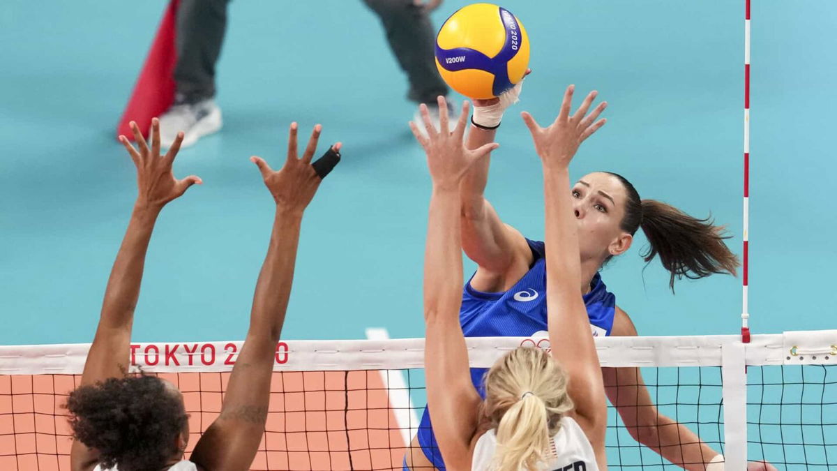 The U.S. and ROC women's volleyball teams square off at the 2020 Tokyo Olympic Games.