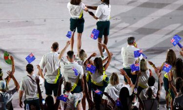 Athletes from team Australia during the Opening Ceremony of the Tokyo 2020 Olympic Games