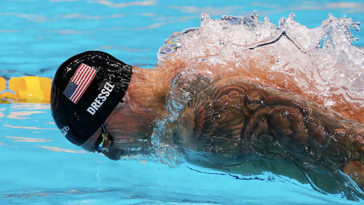 Caeleb Dressel swims the butterfly stroke