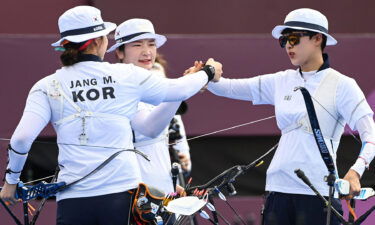 South Korean women's team celebrates