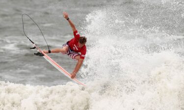 Kolohe Andino competes in Tokyo