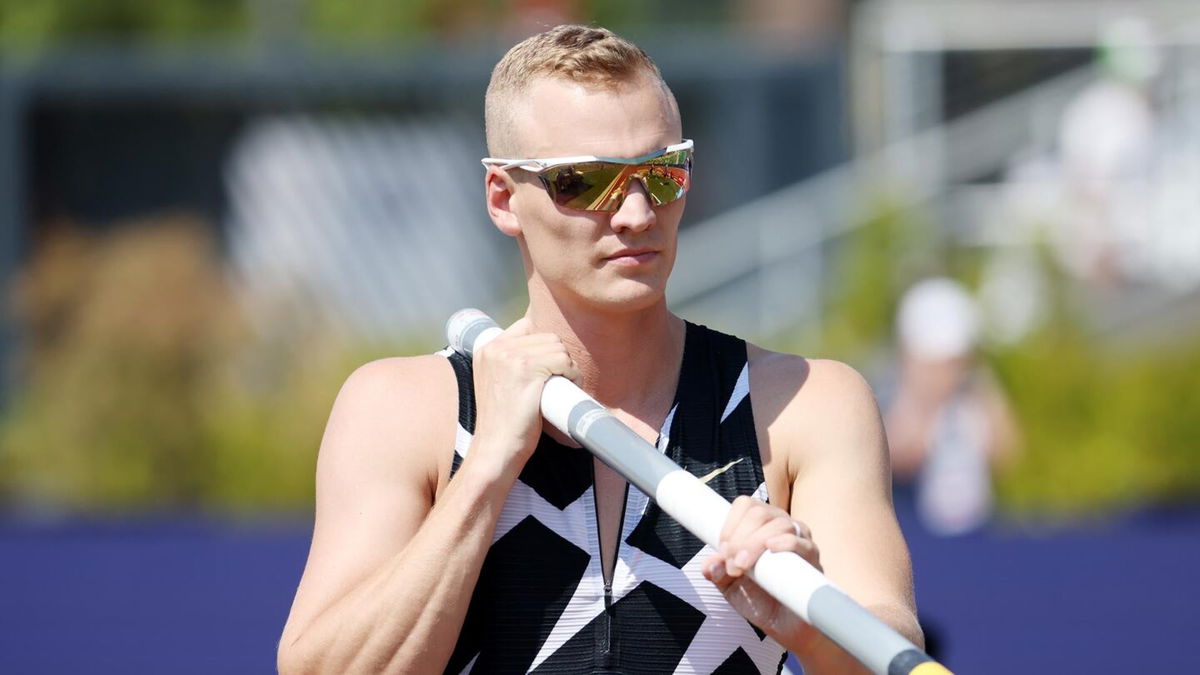 Sam Kendricks competes in the Men's Pole Vault Final during day four of the 2020 U.S. Olympic Track & Field Team Trials