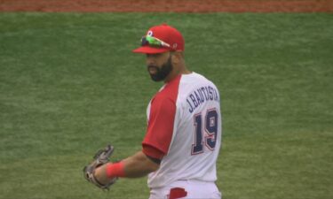 Jose Bautista guns down runner at the plate