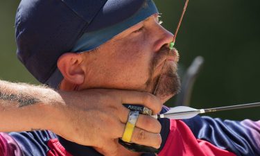 Brady Ellison competes in Tokyo