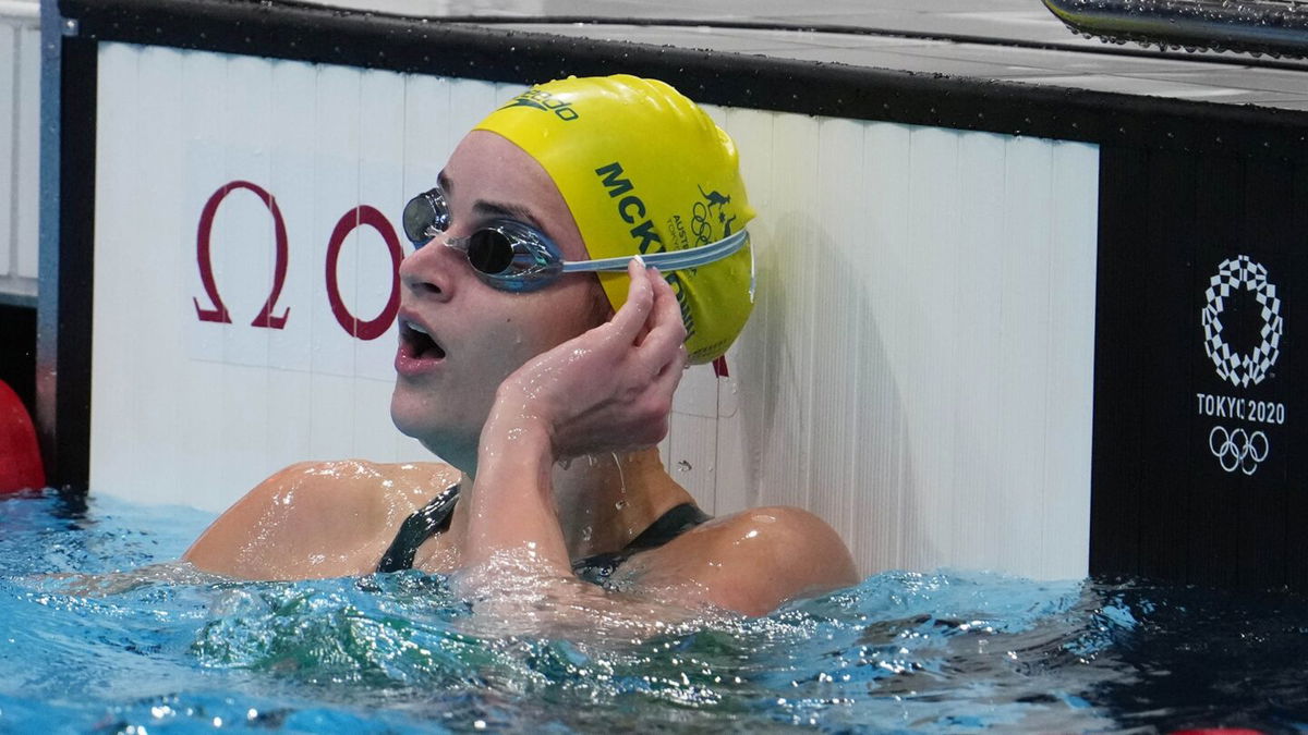 Kaylee McKeown earned her first Olympic gold medal in the women's 100m backstroke