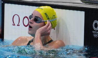 Kaylee McKeown earned her first Olympic gold medal in the women's 100m backstroke