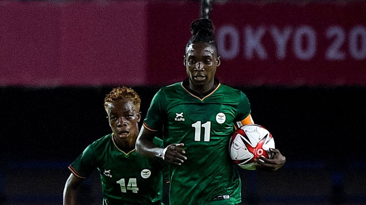 Barbra Banda of Zambia has six goals through two Olympic matches