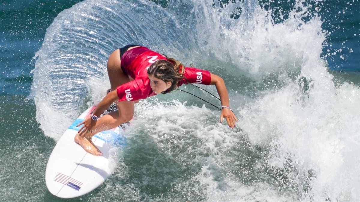 American teenager Caroline Marks and teammate Carissa Moore surfed into the semifinals with dominant quarterfinal victories