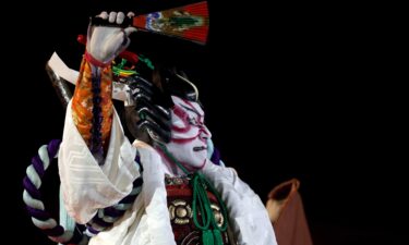 Kabuki performer at the 2020 Tokyo Olympic Games Opening Ceremony