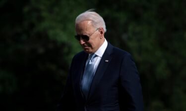 US President Joe Biden walks from Marine One on the South Lawn of the White House July 13