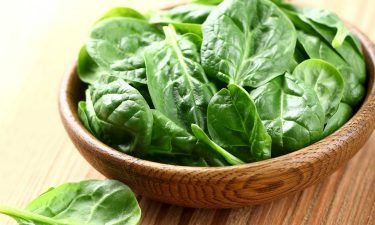 Spinach is loaded with antioxidants and vitamins such as folate