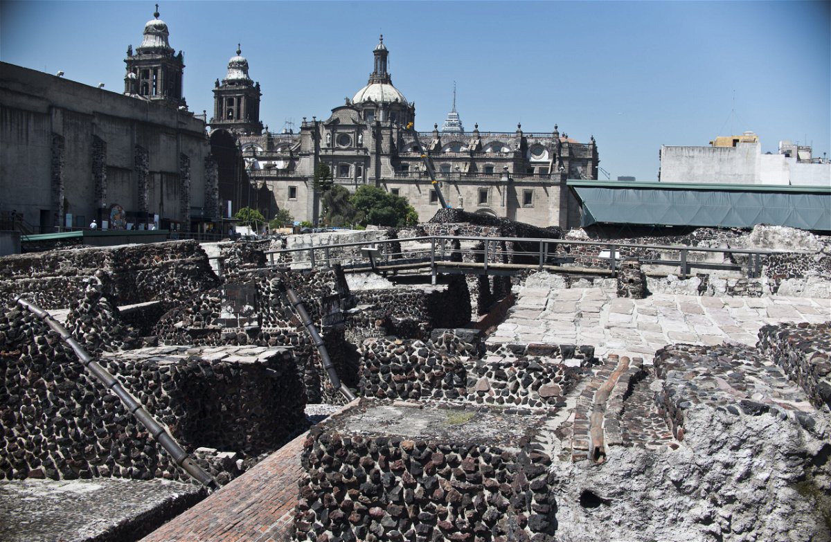 <i>Ronaldo Schemidt/AFP/Getty Images</i><br/>Mexico has maintained a rather liberal travel policy during the pandemic. This is a general view of the Templo Mayor archaeological area
