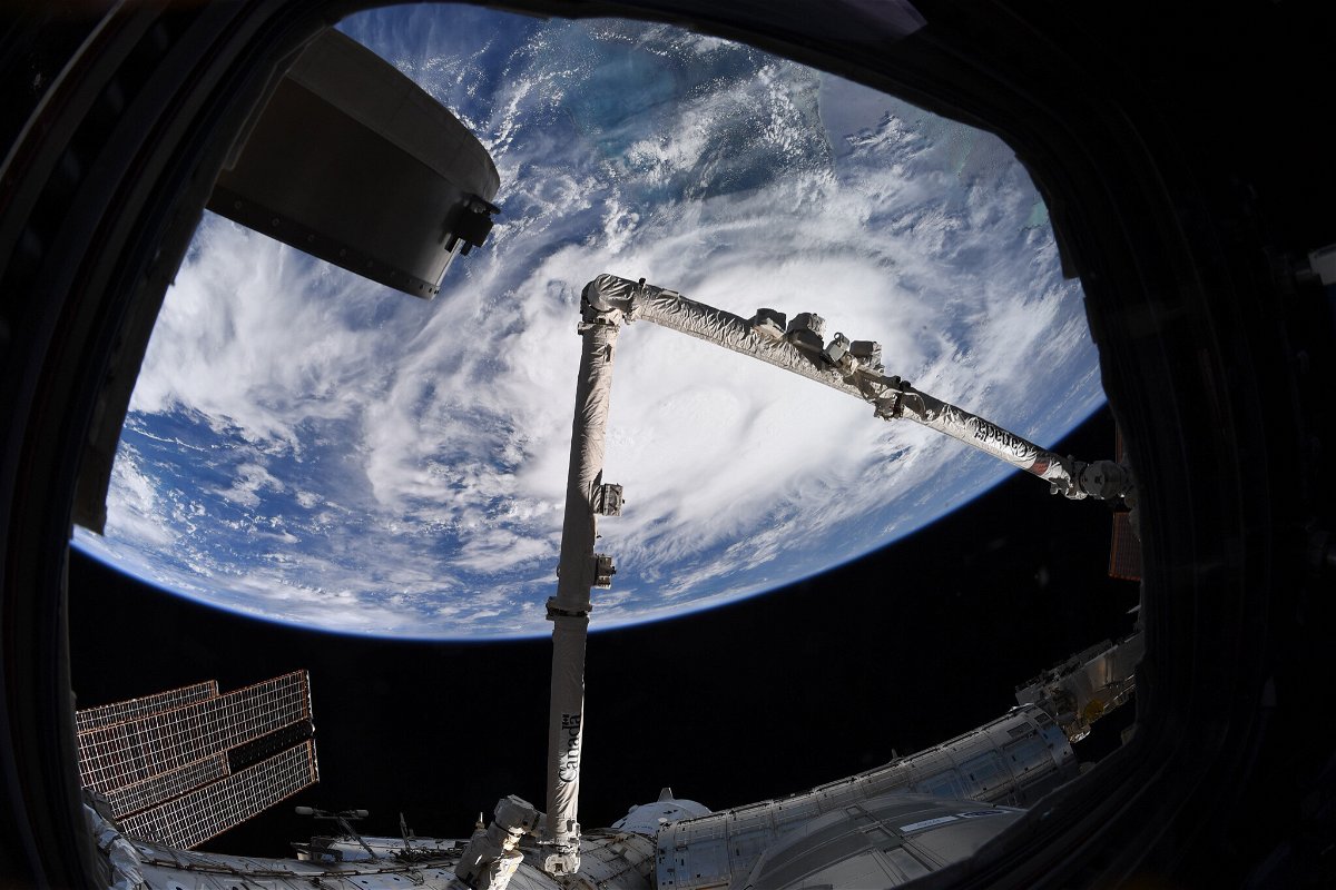 <i>Megan McArthur/NASA</i><br/>As tropical storm Elsa from the ISS on July 4