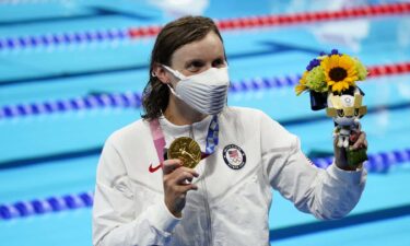 Katie Ledecky with gold