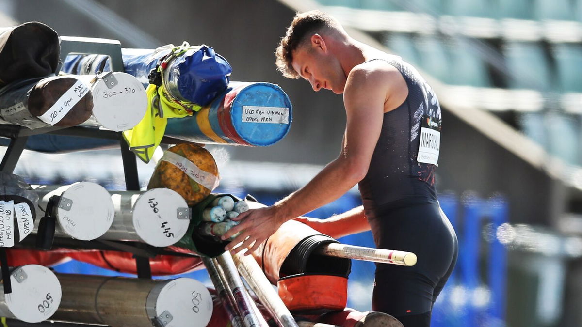 Kurtis Marschall in April at the Australian Track & Field Championships.