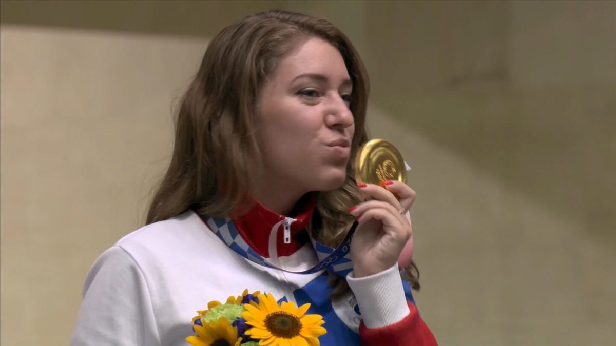 Batsarashkina wins gold for ROC in women's 25m pistol