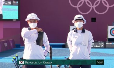 South Korea wins inaugural mixed team archery gold medal