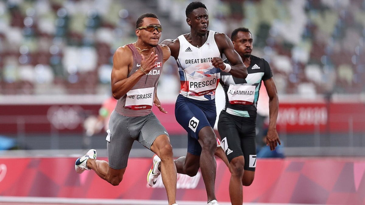 Canada's De Grasse tops men's 100m prelims