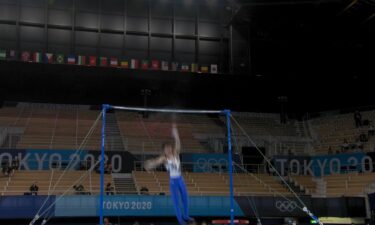 Japan's Uchimura falls off high bar in men's gymnastics