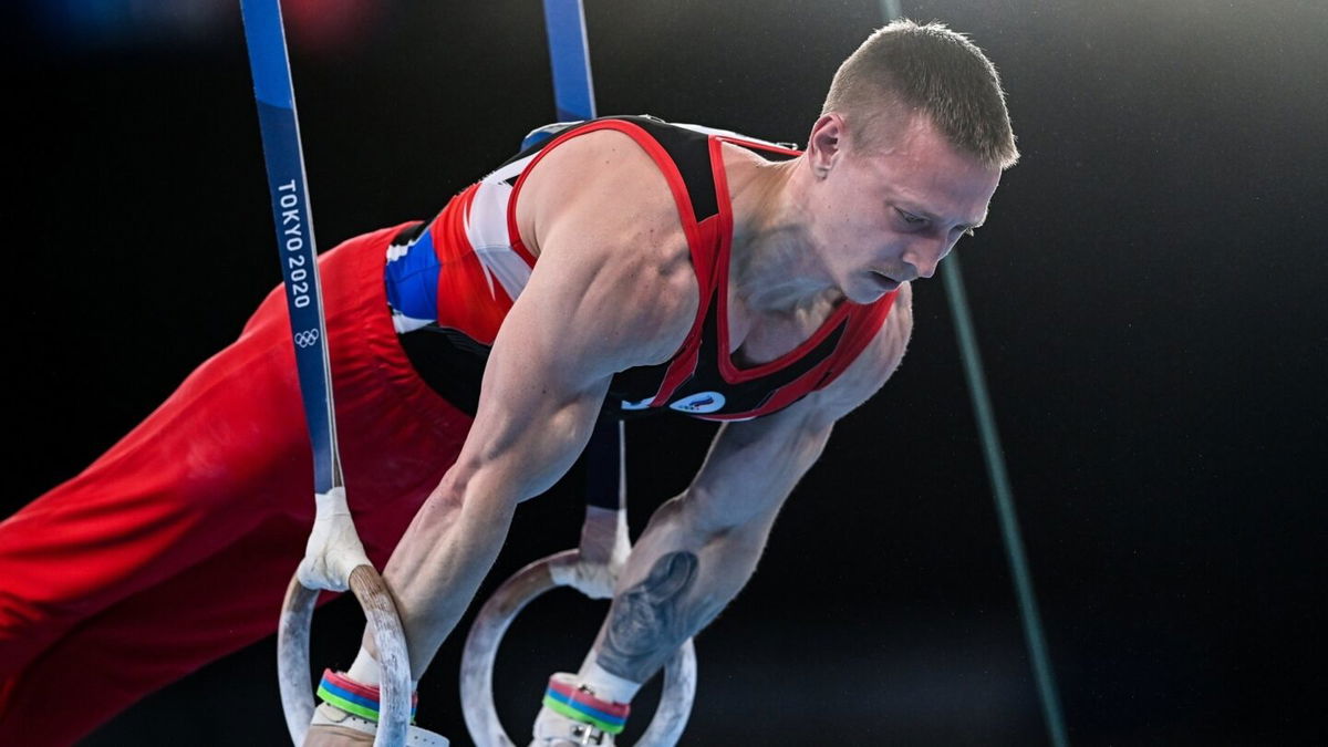 Denis Abliazin demonstrates mastery in rings