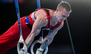 Denis Abliazin demonstrates mastery in rings