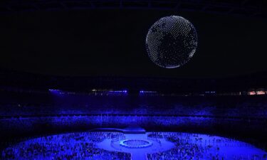 Dazzling drone display during Olympic Opening Ceremony