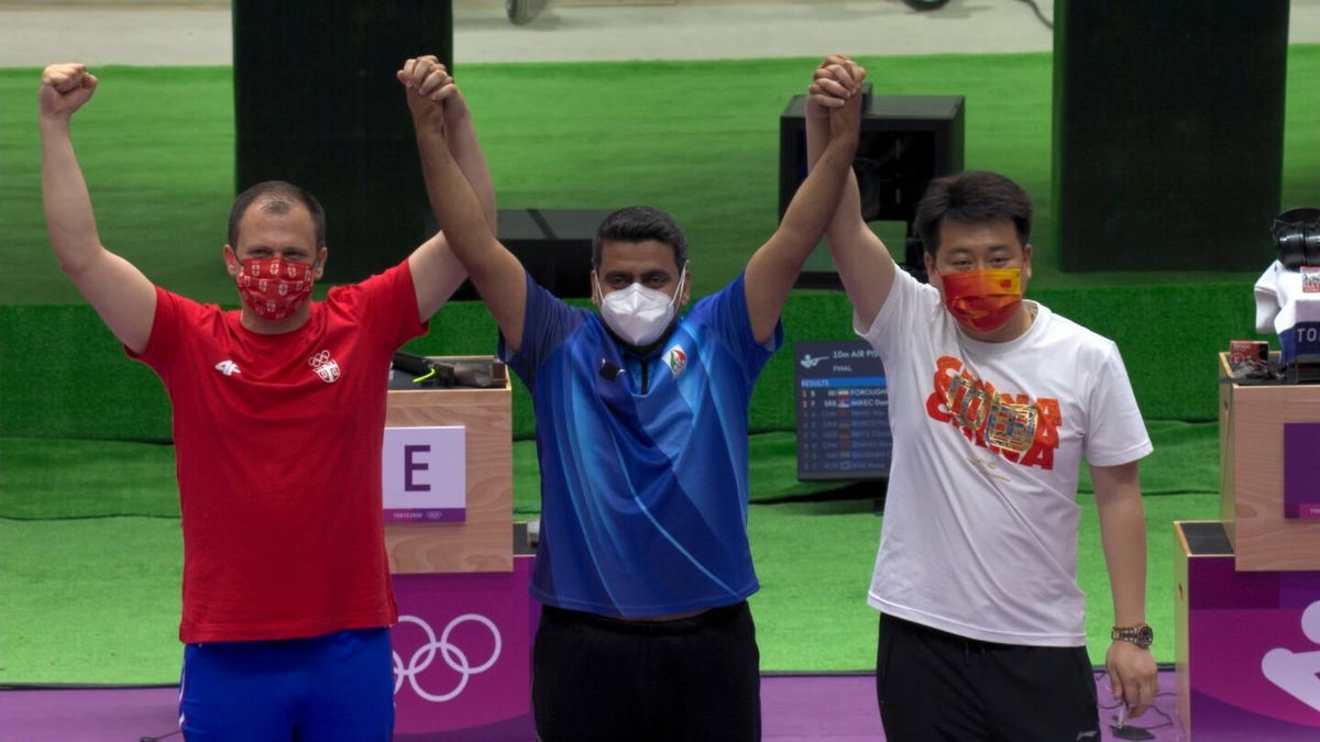 Iran's Javad Foroughi wins 10-meter air pistol event