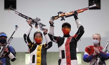 China takes gold in Olympic mixed team air rifle