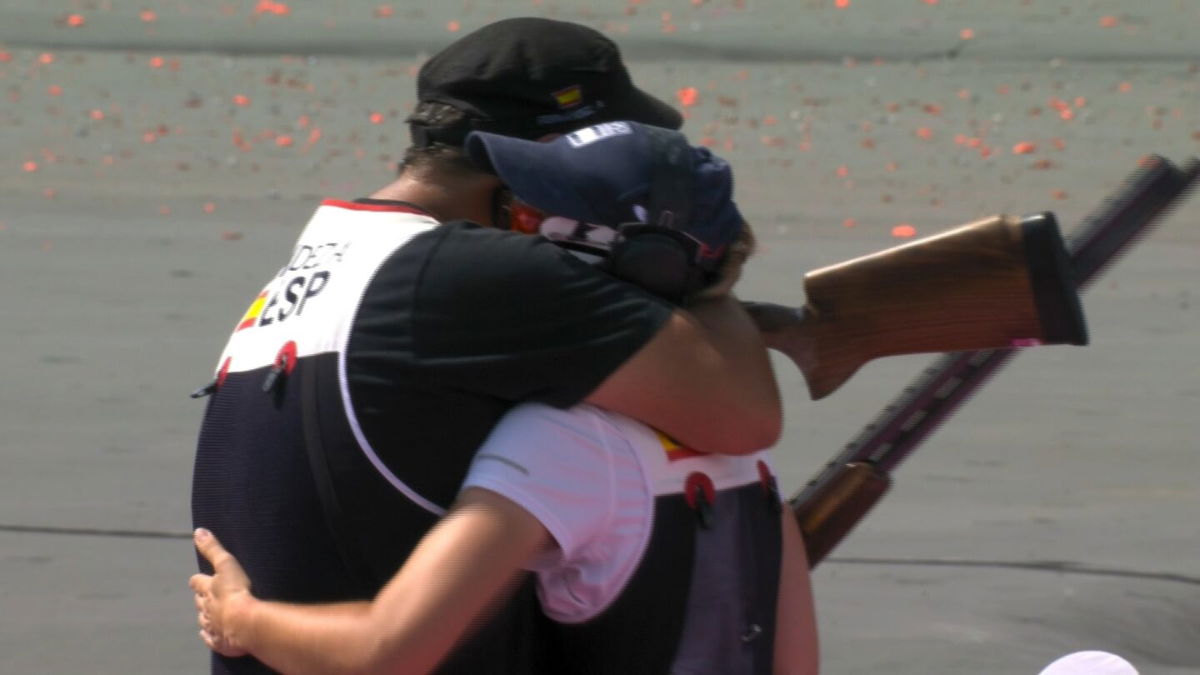 First mixed trap team gold goes to Spain after late drama