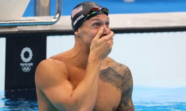 USA's Caeleb Dressel emotional after win