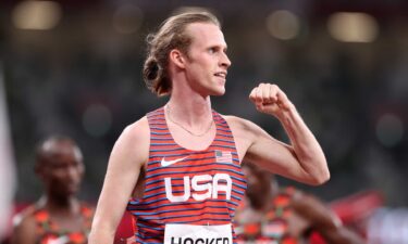 Cole Hocker competes in the men's 1500m semifinals at the 2020 Tokyo Olympic Games.