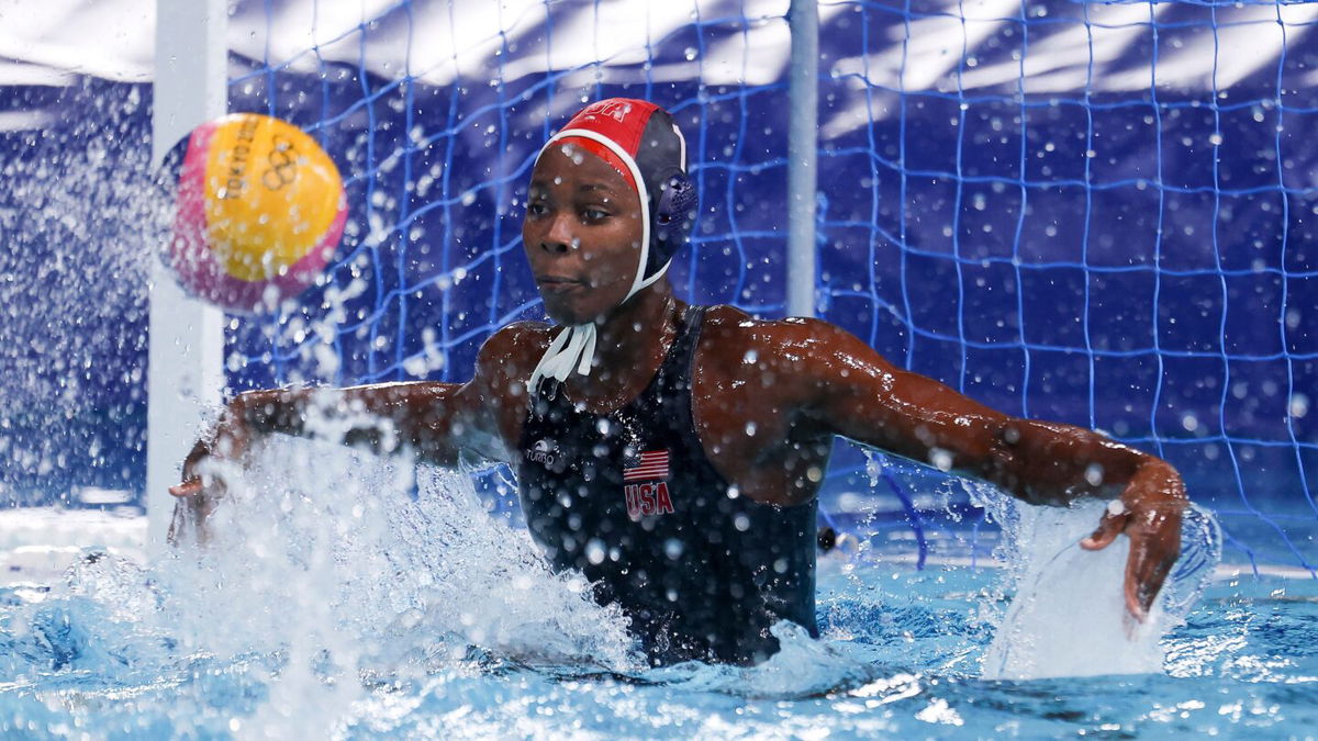 Team USA's Ashleigh Johnson at the 2020 Tokyo Olympics