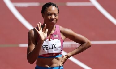 Allyson Felix at the 2020 Tokyo Olympics