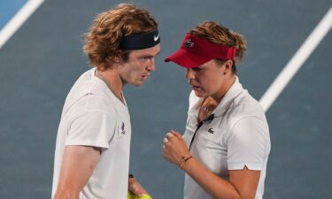 Pavlyuchenkova and Rublev talk to each other