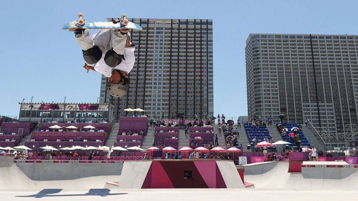 Ayumu Hirano competes in Tokyo