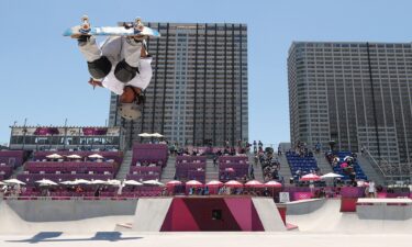 Ayumu Hirano competes in Tokyo