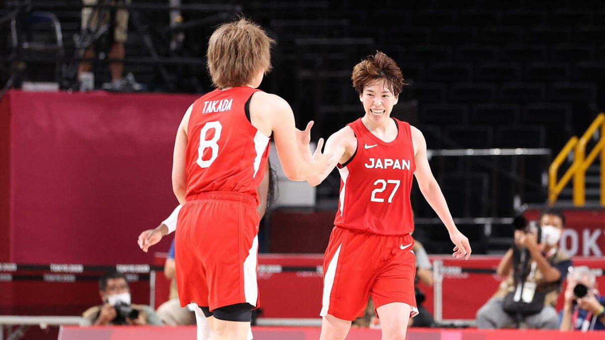 Hayashi Saki scored 20 points in the first half against Nigeria.