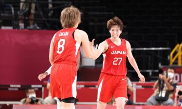 Hayashi Saki scored 20 points in the first half against Nigeria.