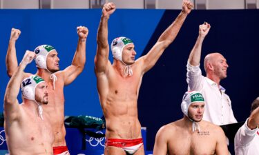 Hungary's water polo team at the 2020 Tokyo Olympics